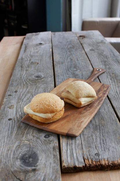 Burger set up side light Burger lit from the left hand side