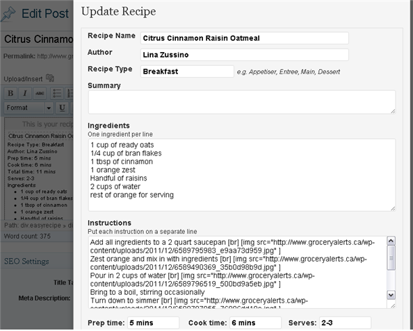 Easy Recipe post Easy Recipe post