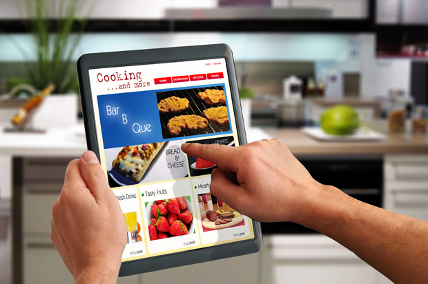 recipe tablet a cooking website on a tablet