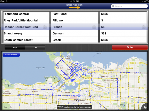 Urban Spoon screenshot
