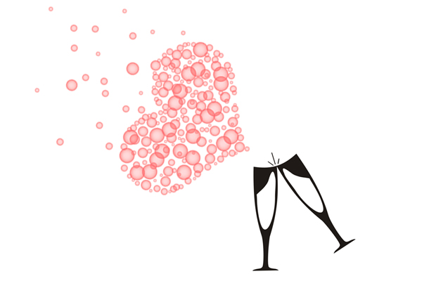 heart bubbles heart bubbles coming out of champagne glasses
