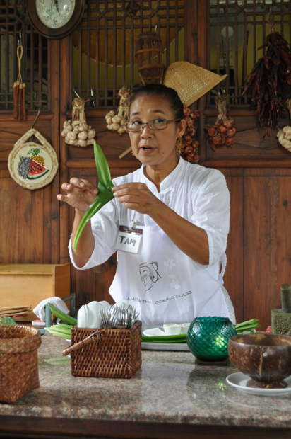 Tam at the Amita Thai Cooking School