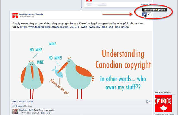 facebook Highlight a Facebook post