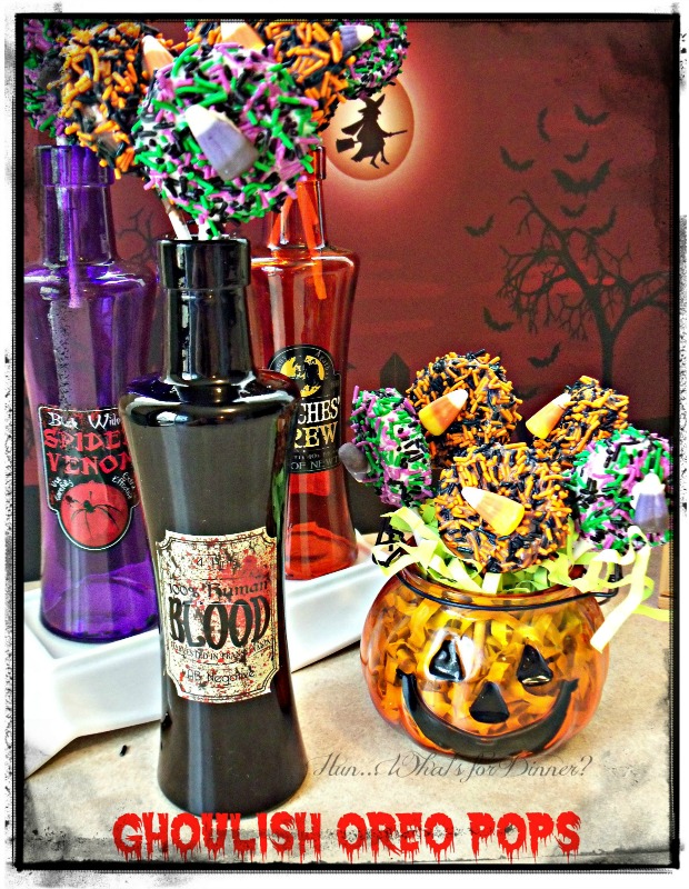 Ghoulish Oreo Pops from Hun What's For Dinner Ghoulish Oreo Pops from Hun What's For Dinner