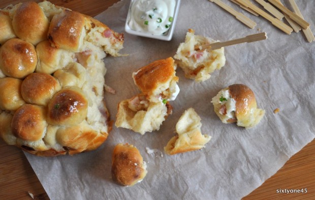 pull apart perogi bread | Grey Cup Roundup Food Bloggersof Canada