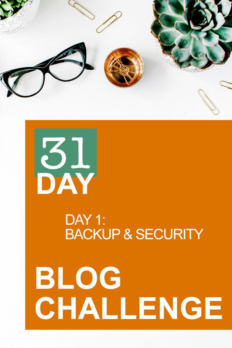 31 Day Blog Challenge Day 1: Backup & Security