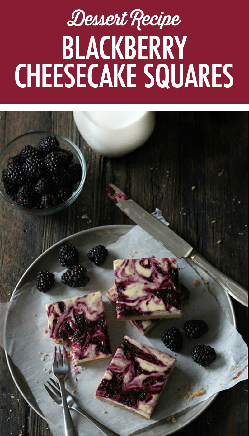 Blackberry Cheesecake Squares
