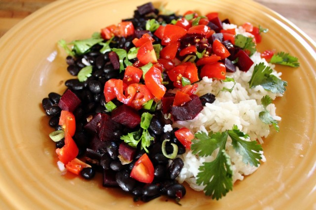 Beet Black Beans