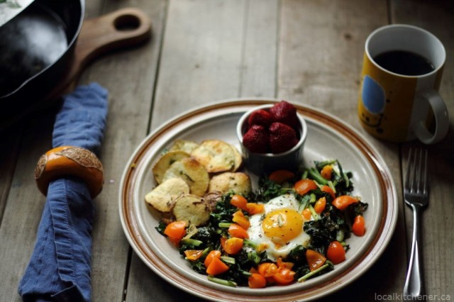 Greens, Eggs and Potatoes