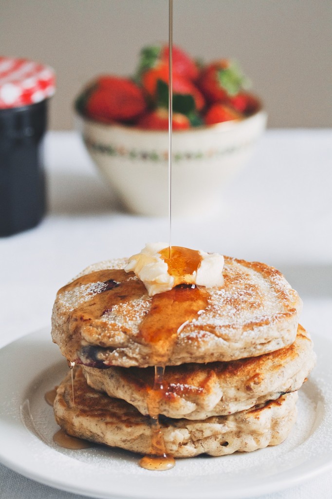 Blueberry Oatmeal Pancakes