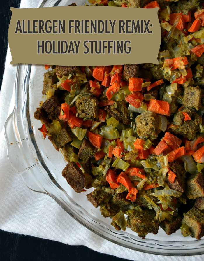 Allergen Friendly Recipe Remix - Gluten free, dairy free and vegetarian stuffing | Food Bloggers of Canada