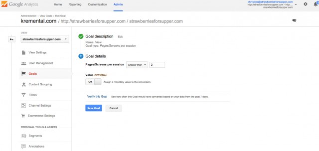 Google Analytics - Goals & Reporting | Food Bloggers of Canada