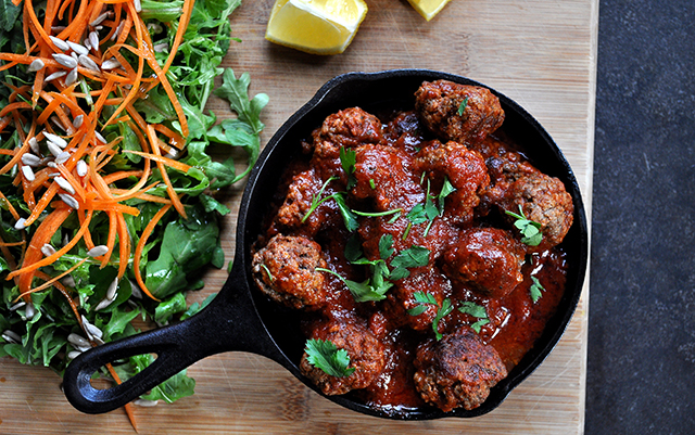 On Board in 20: Mini Ricotta Meatballs over Lemon Rice & Peas | Food Bloggers of Canada