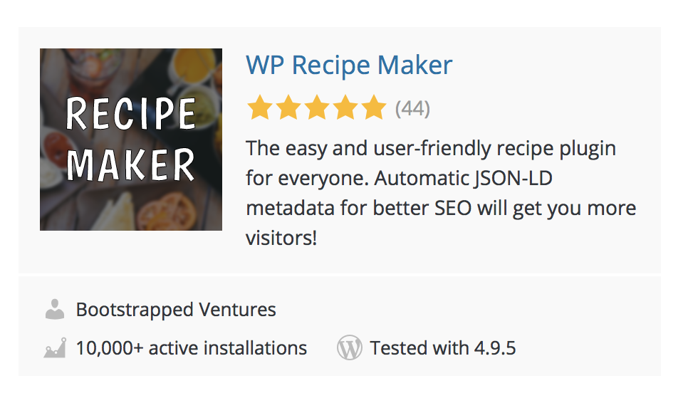 WP Recipe Maker Screenshot