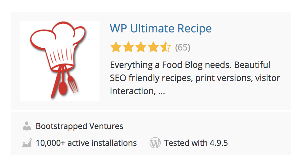 WP Ultimate Recipe Screenshot