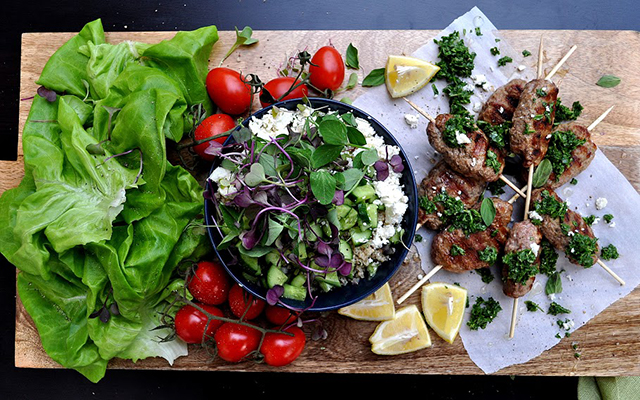 On Board in 20: Butter Lettuce Lamb Kofta with Arugula Gremolata | Food Bloggers of Canada