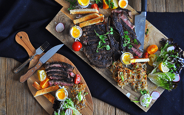 On Board in Twenty: Steak and Potato Waffles | Food Bloggers of Canada