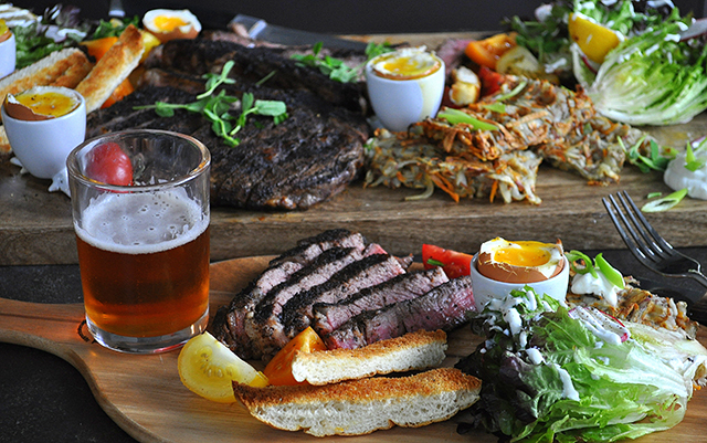 On Board in Twenty: Steak and Potato Waffles | Food Bloggers of Canada