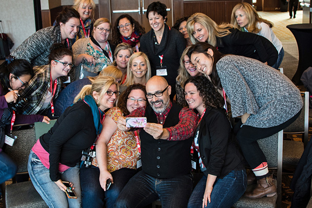 FBCers and NY Times Food Photographer Andrew Scrivani cram in for an Ellen style selfie at FBC2015 in Montreal. Photo courtesy of Beth Dunham