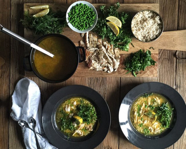 Lemon chicken build your own soup | Food Bloggers of Canada