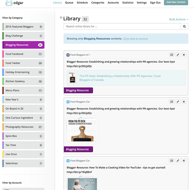 Blogger Resource Review: Meet Edgar | Food Bloggers of Canada