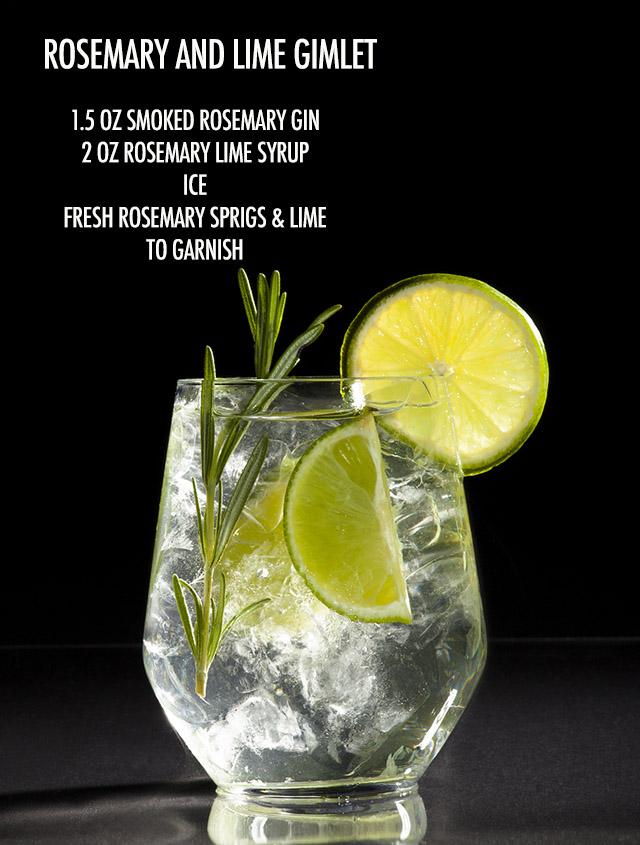 Smoked Rosemary and Lime Gimlet | Food Bloggers of Canada