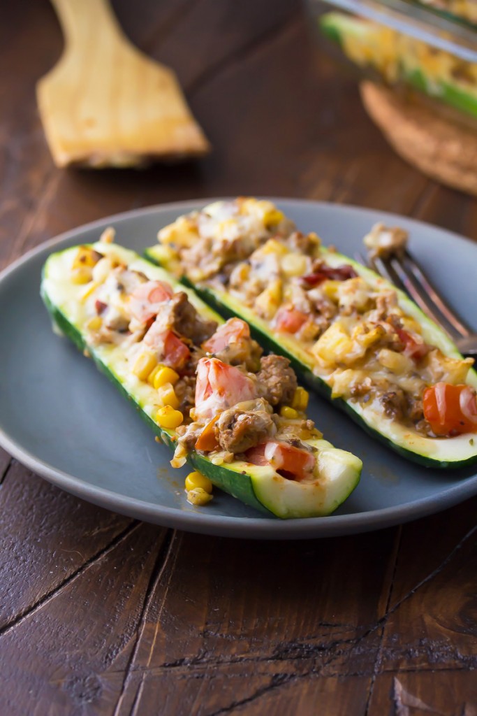Turkey Mushroom Zucchini Boats | Food Bloggers of Canada