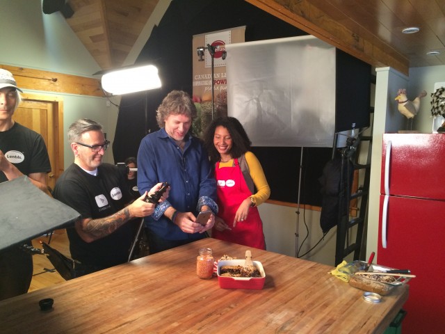 Admiring the finished product