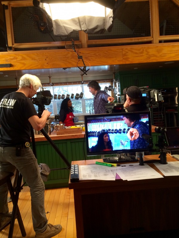 Chef Smith sharing tips with Lalitha