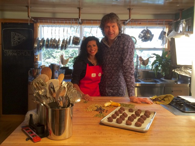 Lalitha and Chef Smith were all smiles after a great day in-front of the camera!
