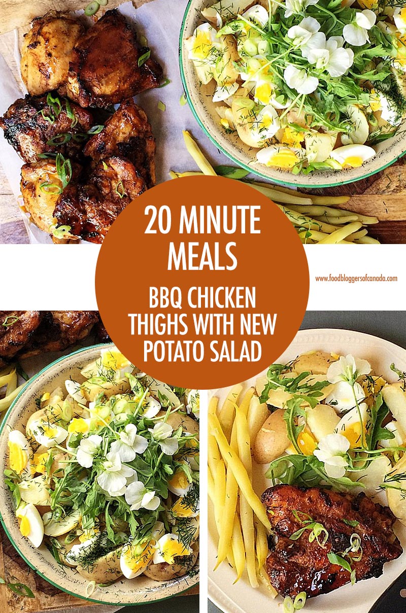 20 Minute Meal: BBQ Chicken Thighs with New Potato Salad