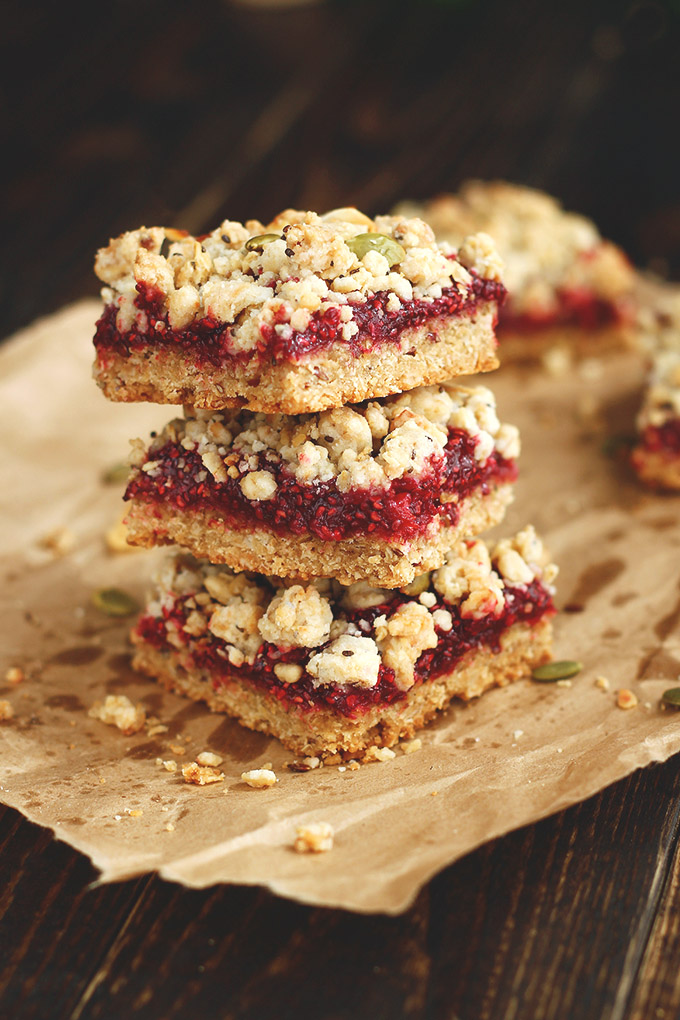 Vegan Raspberry Crumble Bars