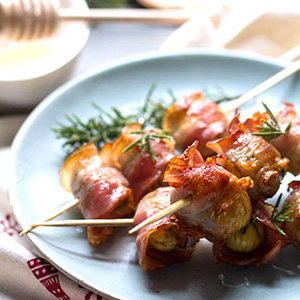 Roasted Chestnut Pancetta Skewers | Sugar Love Spices