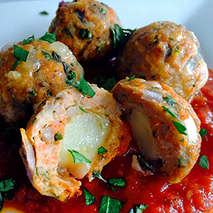 Meatballs Stuffed with Mozzarella | Everyday On Occasion