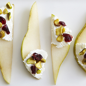 Pears with Goat Cheese & Cranberries | Sweet Potato Chronicles