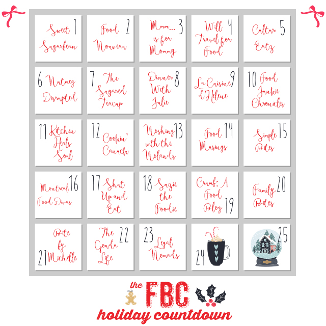 Countdown to the Holidays Day 23: Legal Nomads | Food Bloggers of Canada