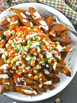 Loaded Taco Fries with Lime Crema | A Virtual Vegan