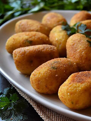Italian Potato Croquettes | She Loves Biscotti