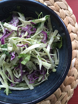 Jalapeno Coconut Coleslaw | From Pasta to Paleo