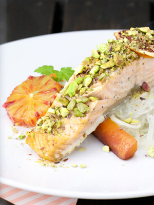 Bood Orange Pistachio Salmon | The Foodolic