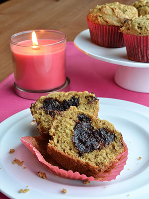 Brownie Filled Banana Muffins | She Bakes Here