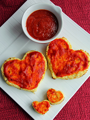 Spicy Valentine Cauliflower Hearts | Jo and Sue
