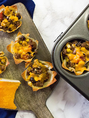 Crunchy Nacho Burrito Taco Cups | Carmy