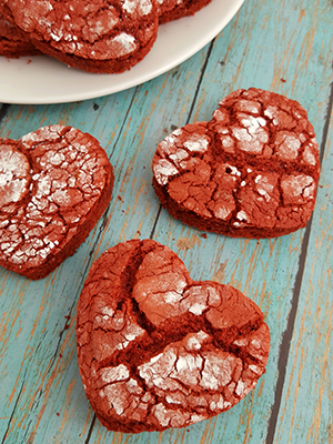 Red Velvet Heart Crinkle Cookies | Tales of a Ranting Ginger