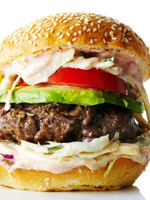 Chipotle Burgers with Creamy Coleslaw | Bite Me More