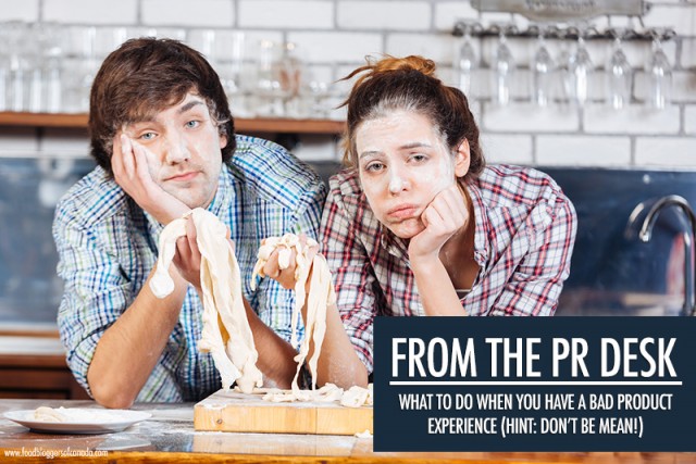 The PR Desk: Negative Product Reviews | Food Bloggers of Canada