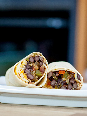 Black Bean Fajita Freezer Burritos | In Fine Balance
