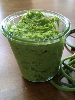 Garlic Scape Pesto | From Pasta to Paleo