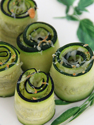 Broccomole Zucchini Rolls | Jo and Sue