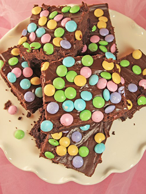 Fudge Topped Easter Brownies | 365 Days of Easy Recipes